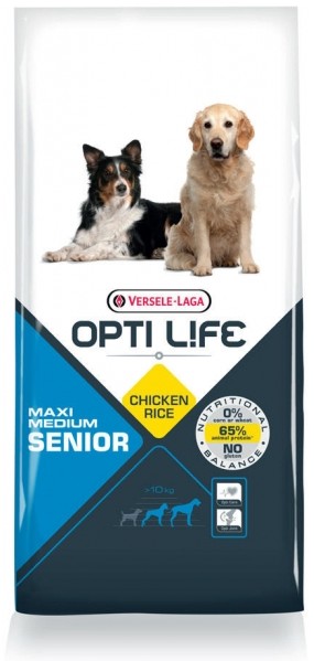 Opti Life Senior Medium/Maxi Cane, con pollo e riso