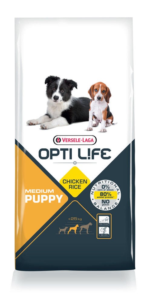 Opti Life (Cucciolo) Puppy Medium Cane, con pollo e riso
