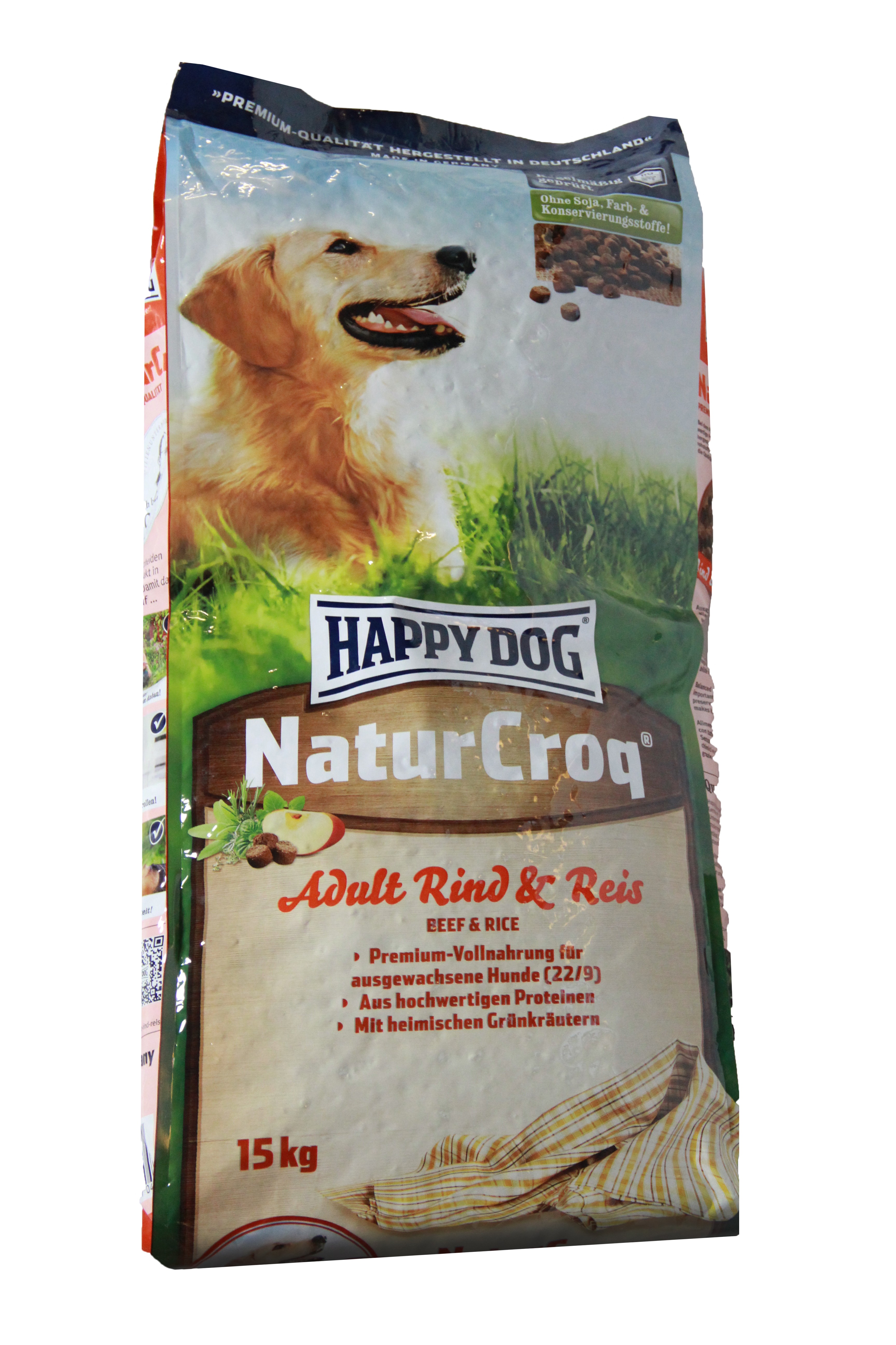Happy Dog NaturCroq Manzo e Riso per cane