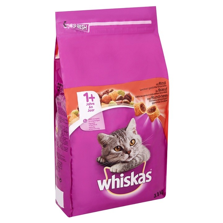 Whiskas Adult 1+ con manzo per gatti