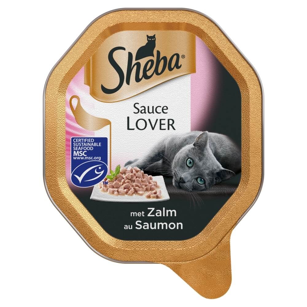 Sheba Sauce Lover con salmone umido per gatto (85 g)