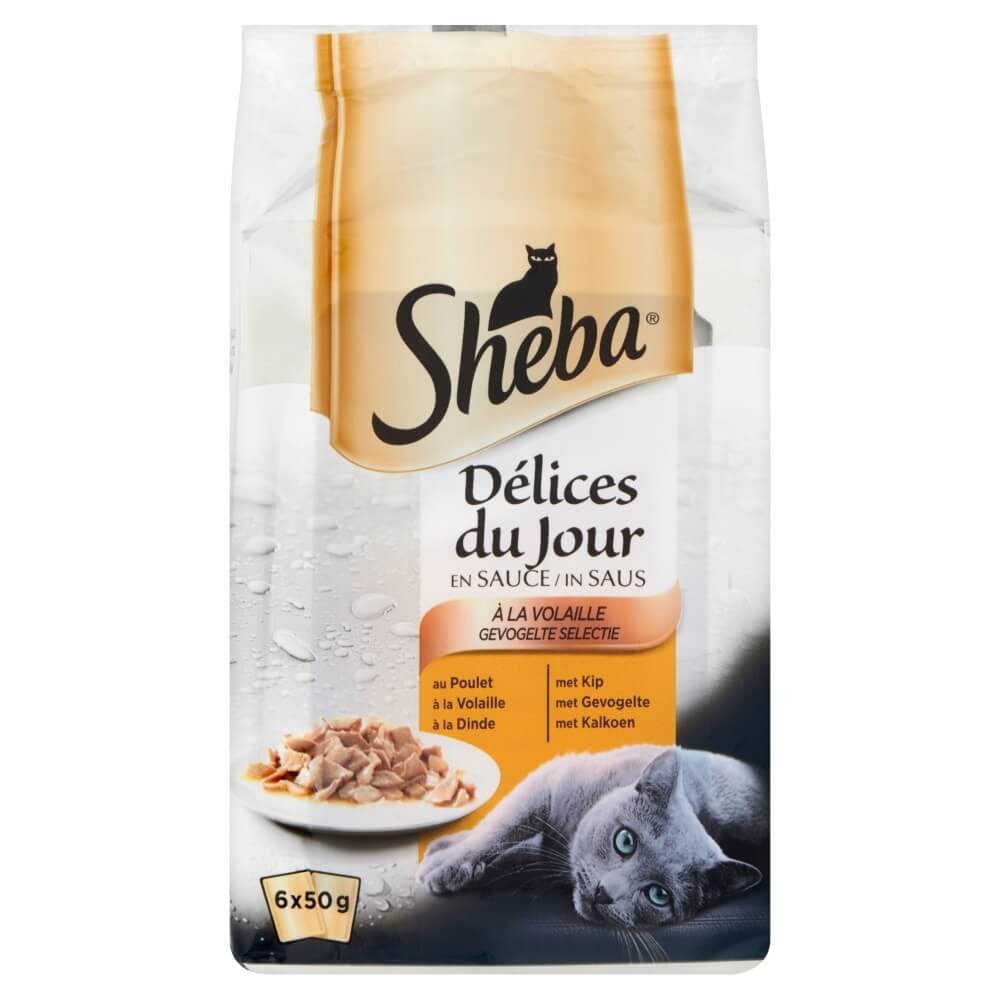 Sheba Delices du Jour con pollame in salsa per gatto multipack (50g)