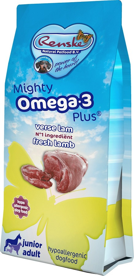 Renske Junior Adult Mighty Omega-3 Plus agnello fresco con riso per cani