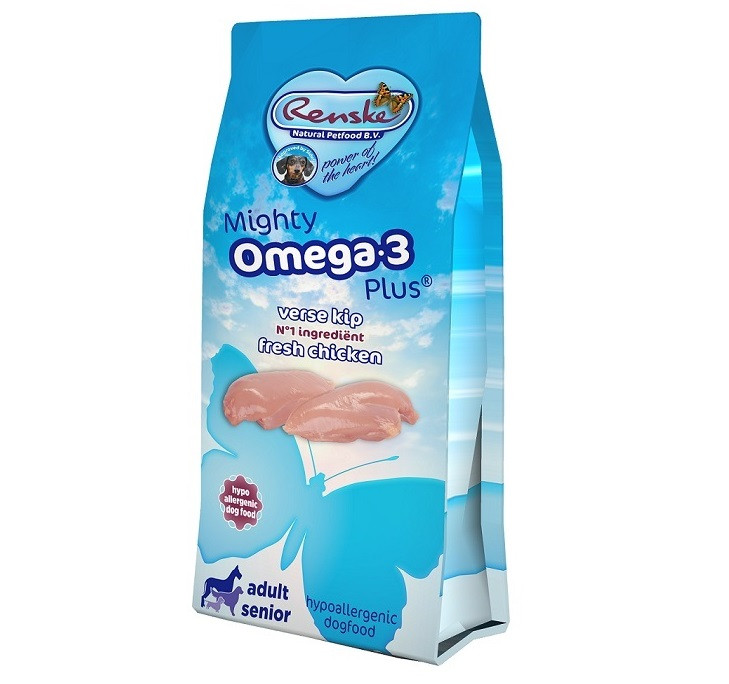 Renske Adult Senior Mighty Omega-3 Plus pollo fresco con riso per cani