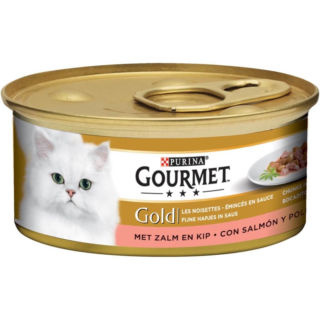 Gourmet Gold Brokjes in saus Zalm en Kip