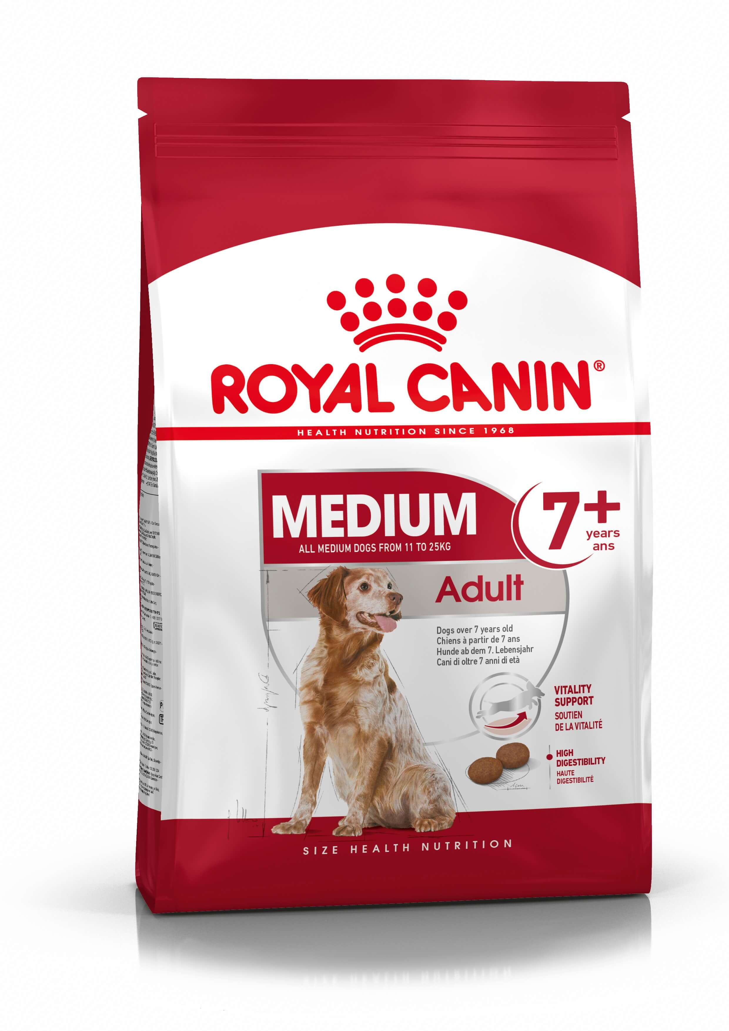 Royal Canin Medium Adult 7+ per cane