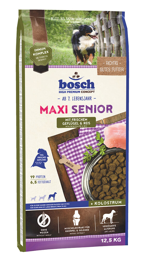 Bosch Senior Maxi Gevogelte & Rijst hondenvoer