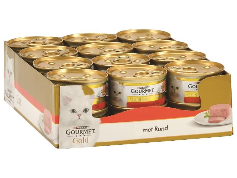 Gourmet Gold Mousse con manzo per gatto