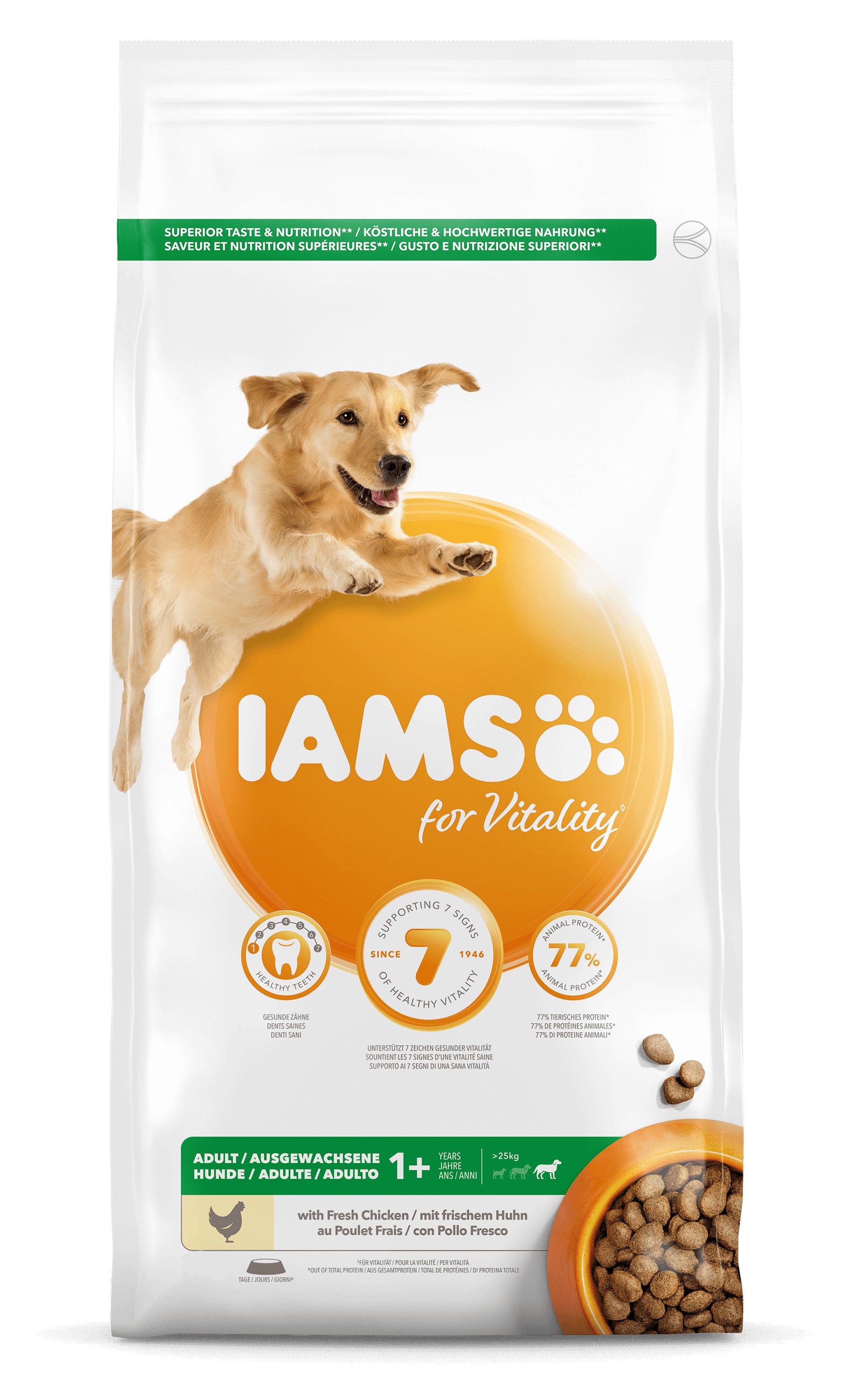 Iams for Vitality Adult Large Kip hondenvoer