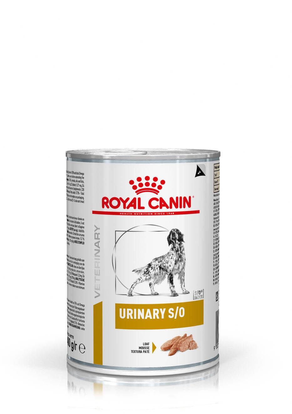 Immagine di 4 confezioni (48 x 410 g) Royal Canin Veterinary Urinary S/O Loaf cibo umido per cane