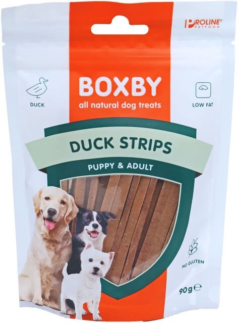 Immagine di 90 g Boxby Duck Strips (Strisce all'anatra)