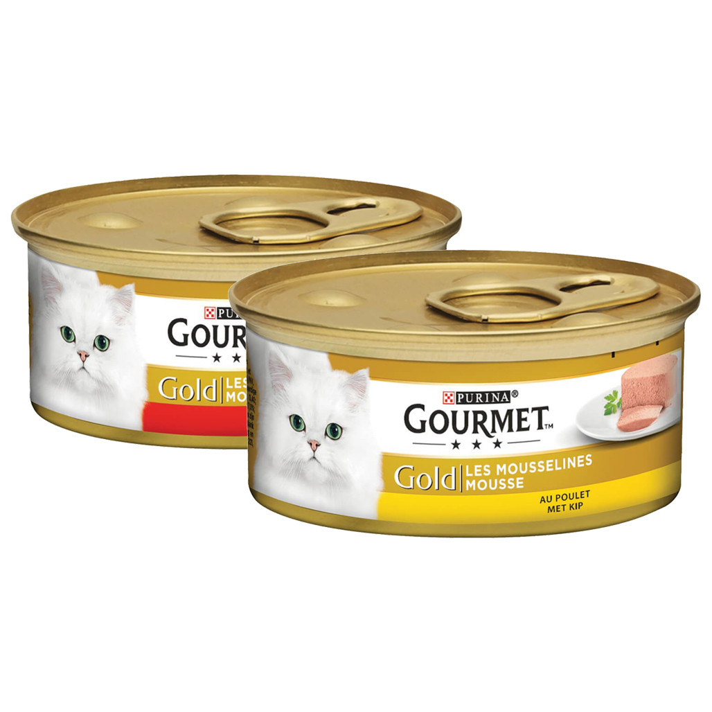 Gourmet Gold Mousse Kip + Rund Combipack kattenvoer