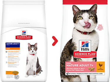 Hill’s Mature Adult 7+ Light per gatto con pollo