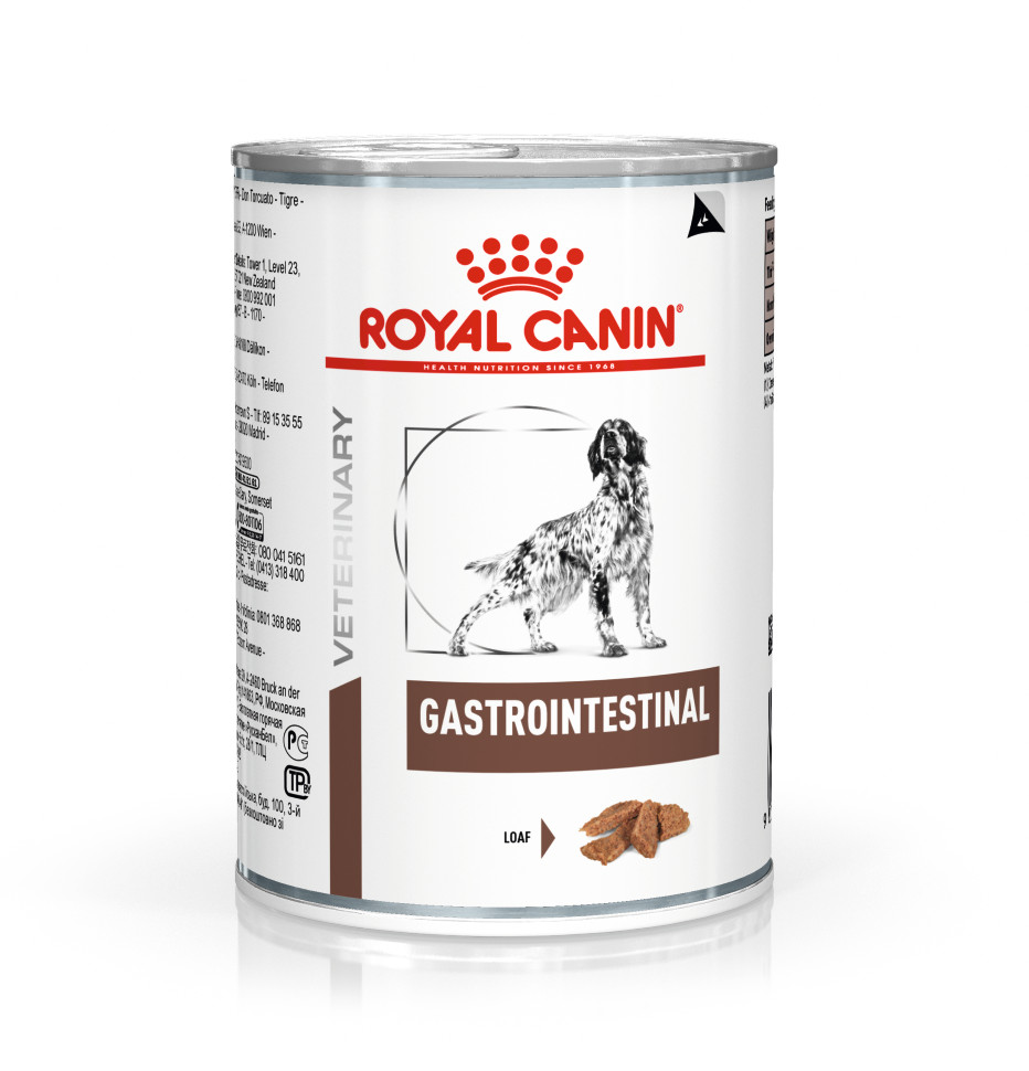 Immagine di 4 confezioni (48 x 400 g) Royal Canin Veterinary Gastrointestinal cibo umido per cane