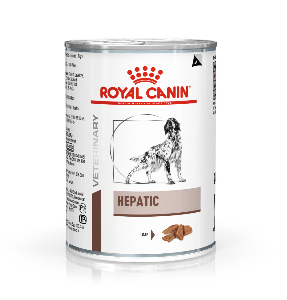 Immagine di 4 confezioni (48 x 420 g) Royal Canin Veterinary Hepatic cibo umido per cane