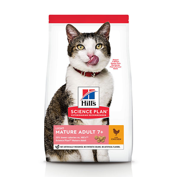 Hill’s Mature Adult 7+ Light per gatto con pollo