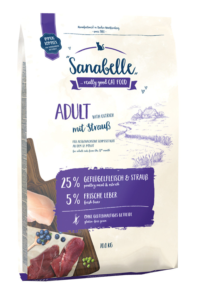 Sanabelle High Premium Adult Struisvogel kattenvoer