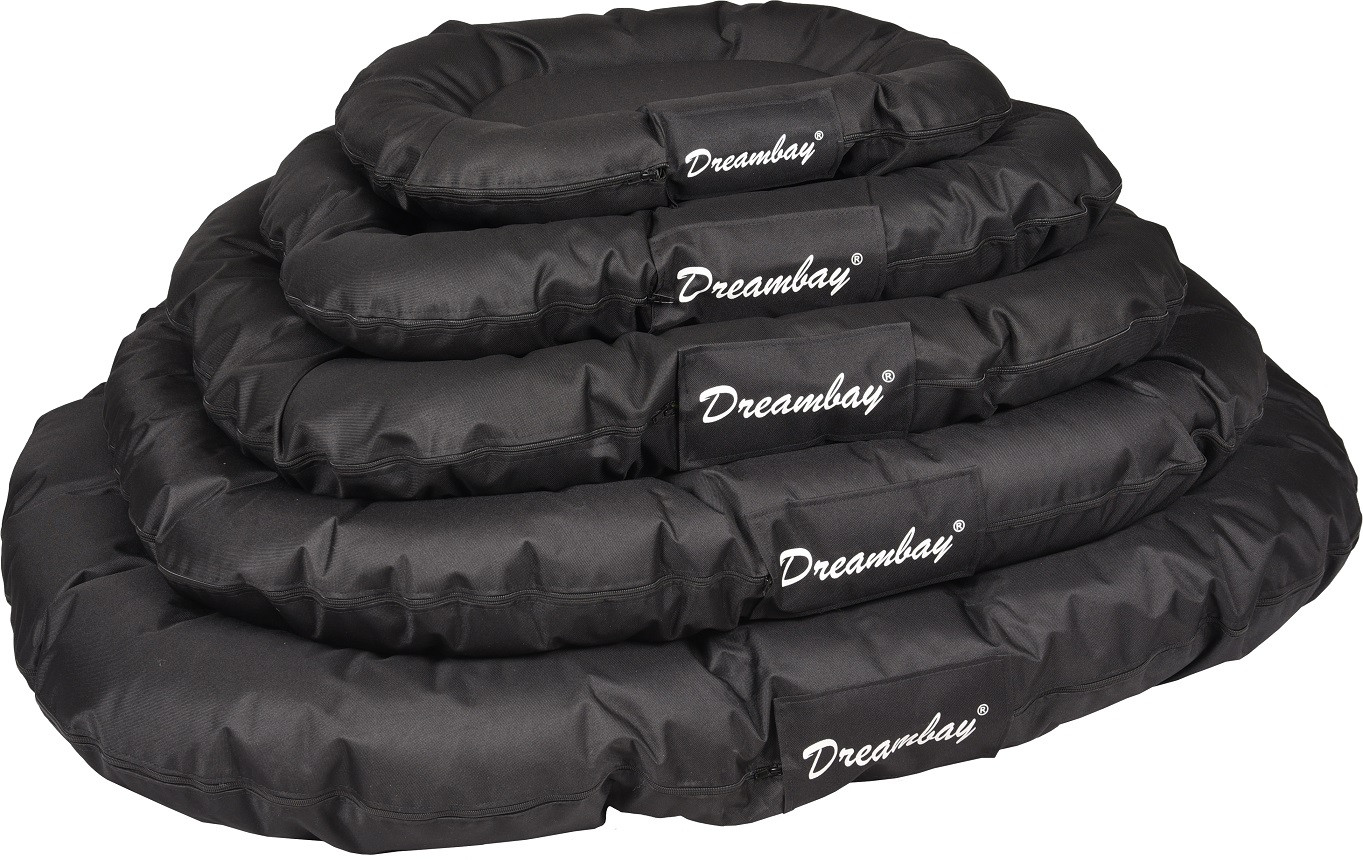 Dreambay cuscino per cane (nero e rotondo)
