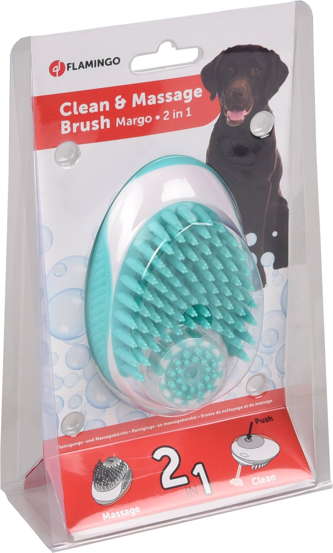 Spazzole Da Bagno Per Cani In Silicone - Set 2 Pezzi, Con Dispenser Shampoo, Massaggio E Pulizia - Foto 7