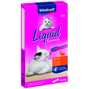 Vitakraft Liquid Snacks con anatra per gatto (6 x 15g)