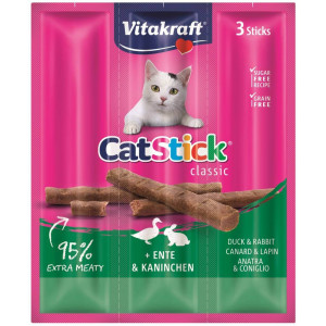Vitakraft Catstick Classic anatra & coniglio snack per gatto