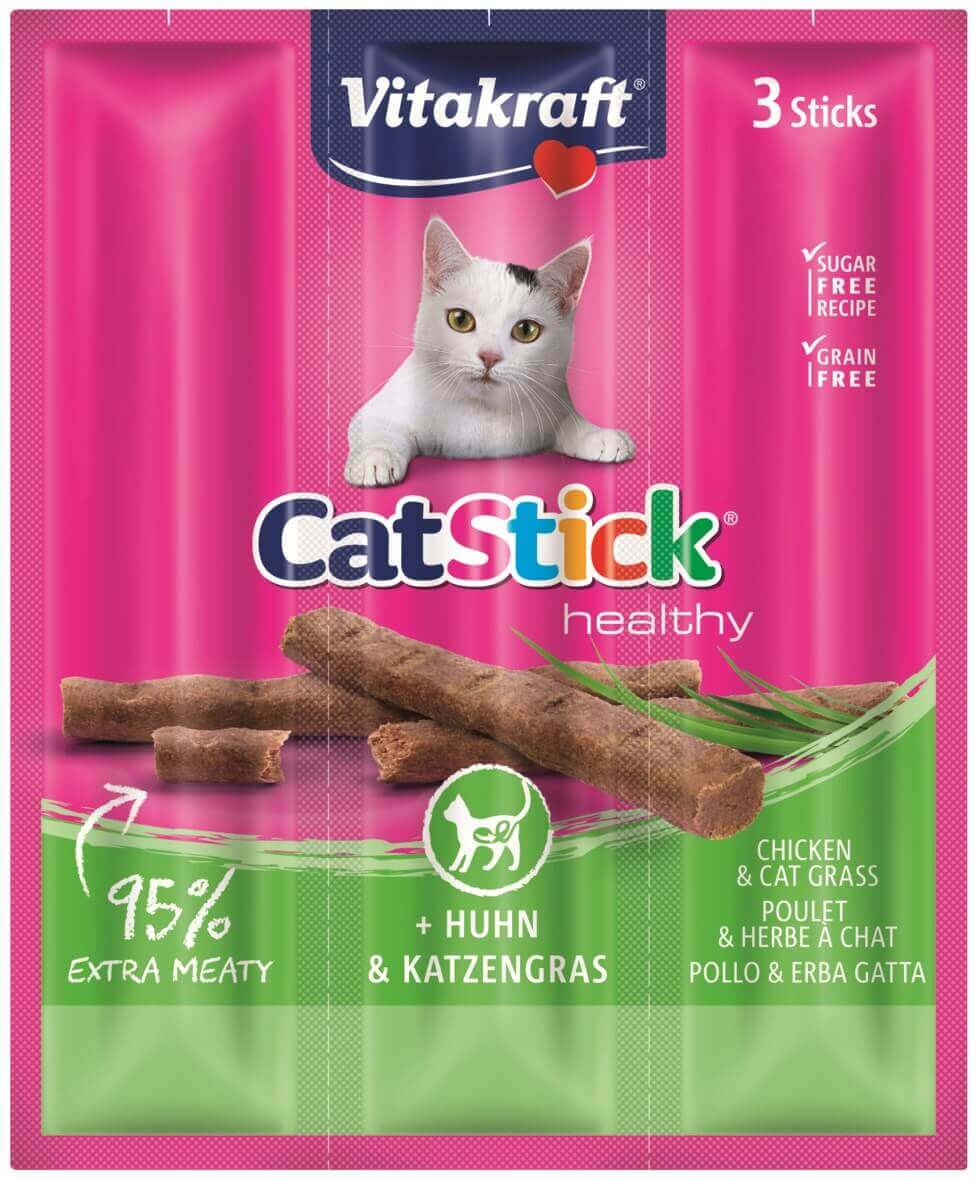 Vitakraft Catstick Healthy con pollo & erba di gatta snack per gatto