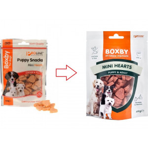 Boxby Mini Hearts snack per cane