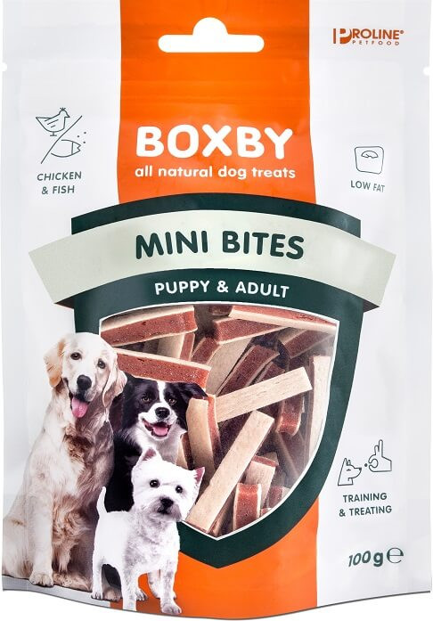 Immagine di 100 g Boxby Mini Bites Snack per cane