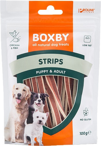 Immagine di 100 g Boxby Strips per cane