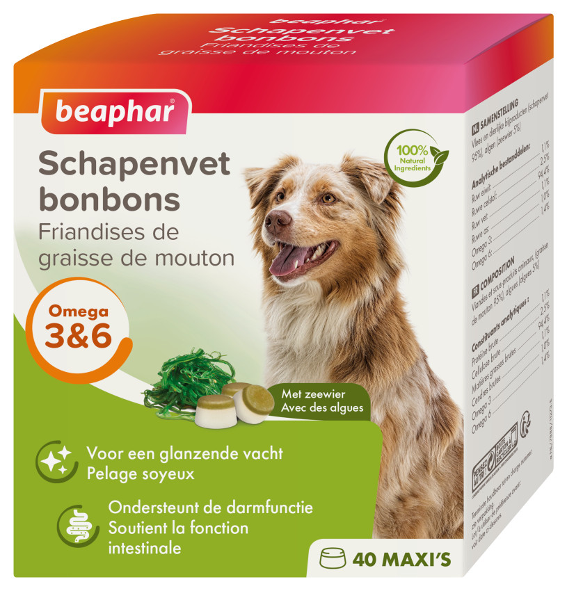 Beaphar Bonbon di grasso di pecora con alghe per cani