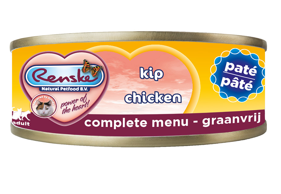 Renske Grain Free paté con pollo cibo umido per gatti (lattine)