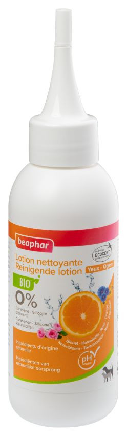 Immagine di 100 ml Beaphar Bio Lozione detergente per gli occhi per cani e gatti
