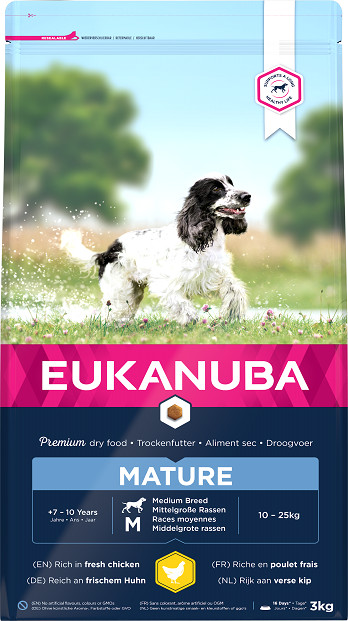 Eukanuba Thriving Mature Medium Breed kip hondenvoer