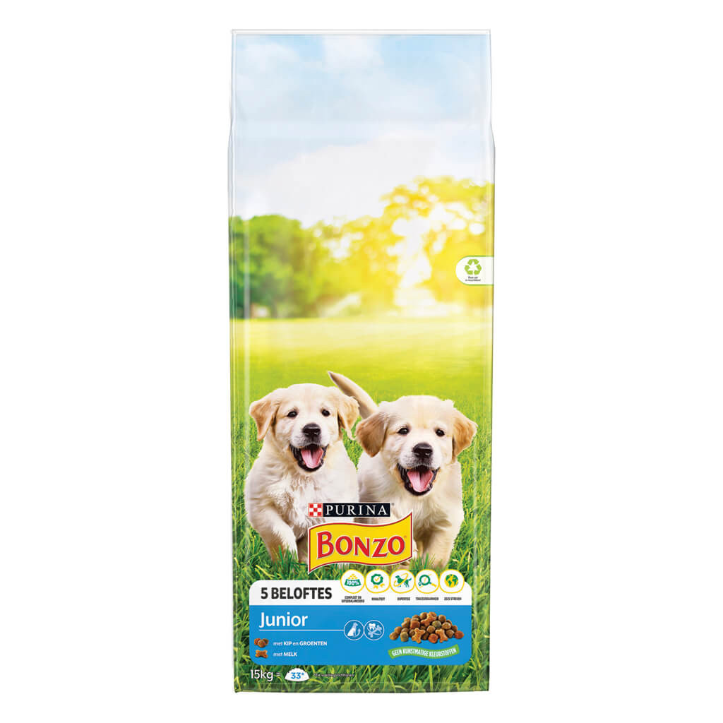 Purina Bonzo  (Friskies) Junior con pollo, verdure e latte per cani