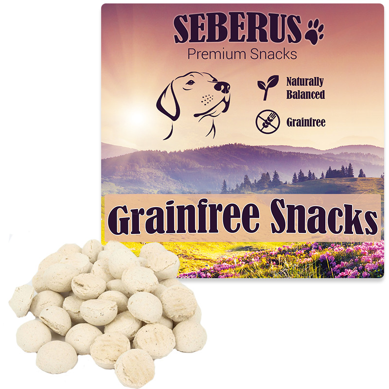 Immagine di 500 g Seberus Snack gocce di vaniglia (Vanilledrops) senza cereali per cane rammi