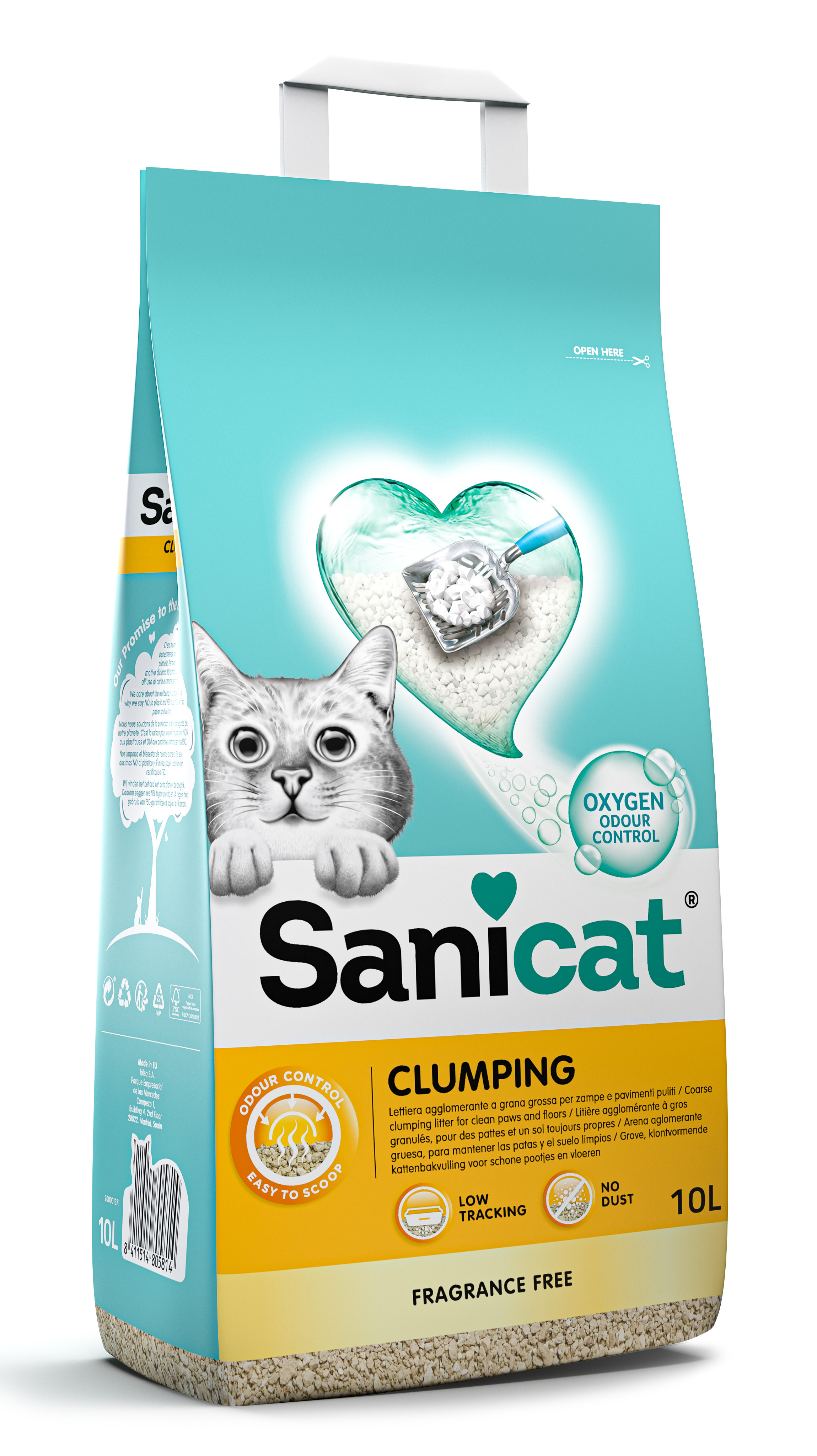 Sanicat Clumping lettiera per gatti inodore