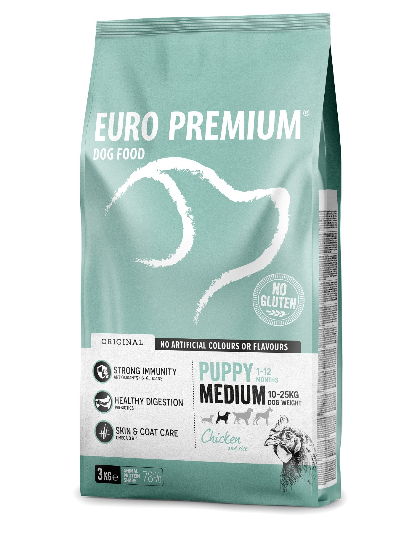 Euro Premium Puppy Medium al pollo e riso per cucciolo