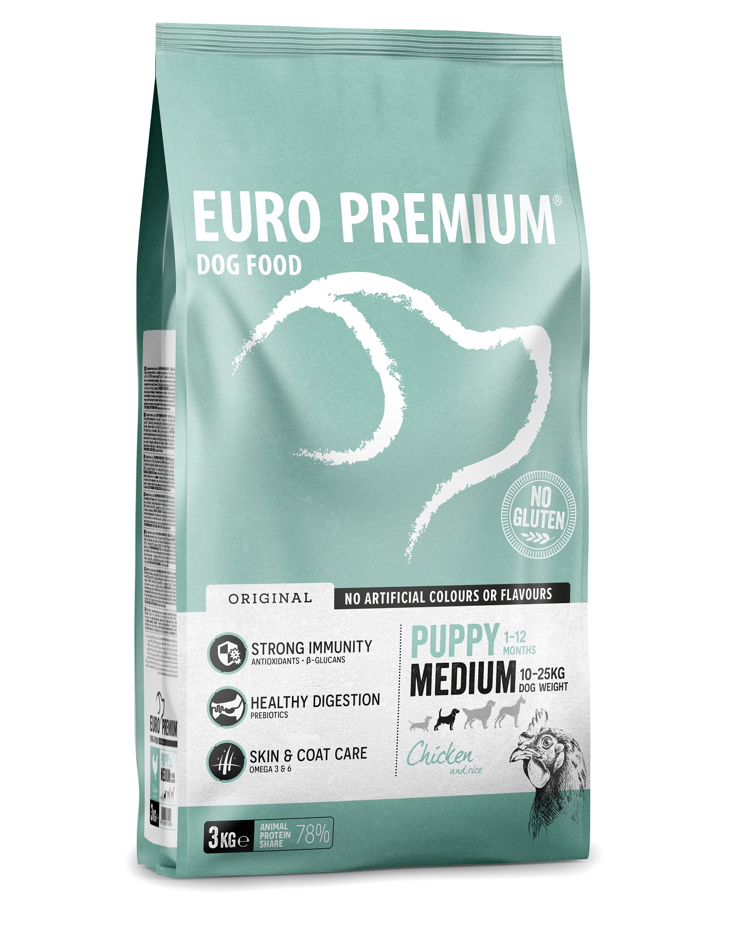 Euro Premium Puppy Medium al pollo e riso per cucciolo