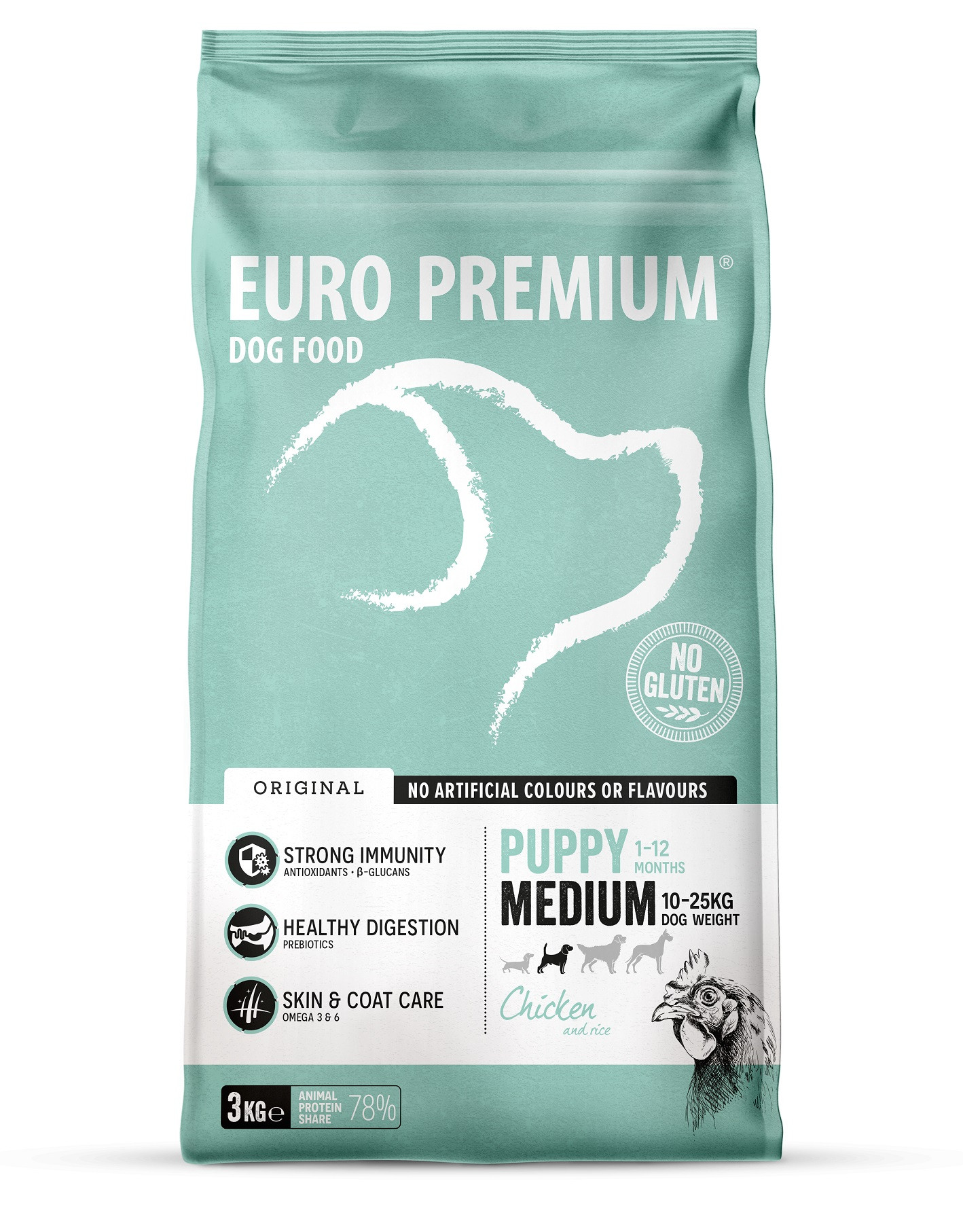 Euro Premium Puppy Medium al pollo e riso per cucciolo