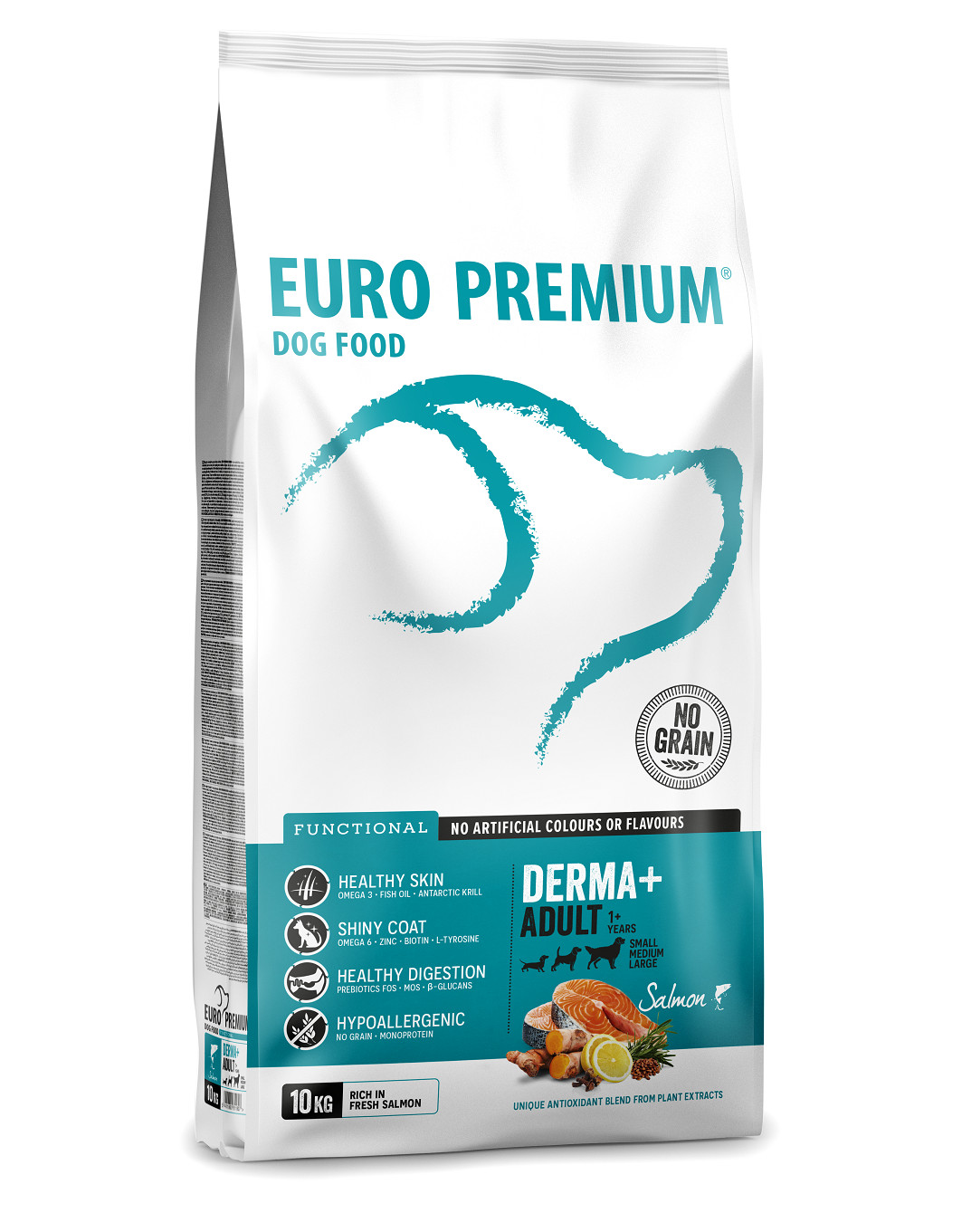 Euro Premium Grainfree Adult Derma+ al salmone con patate per cane