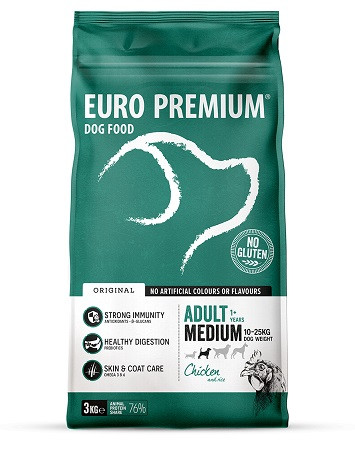 Euro Premium Adult Medium con pollo e riso per cane