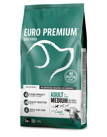 Euro Premium Adult Medium con agnello e riso per cane