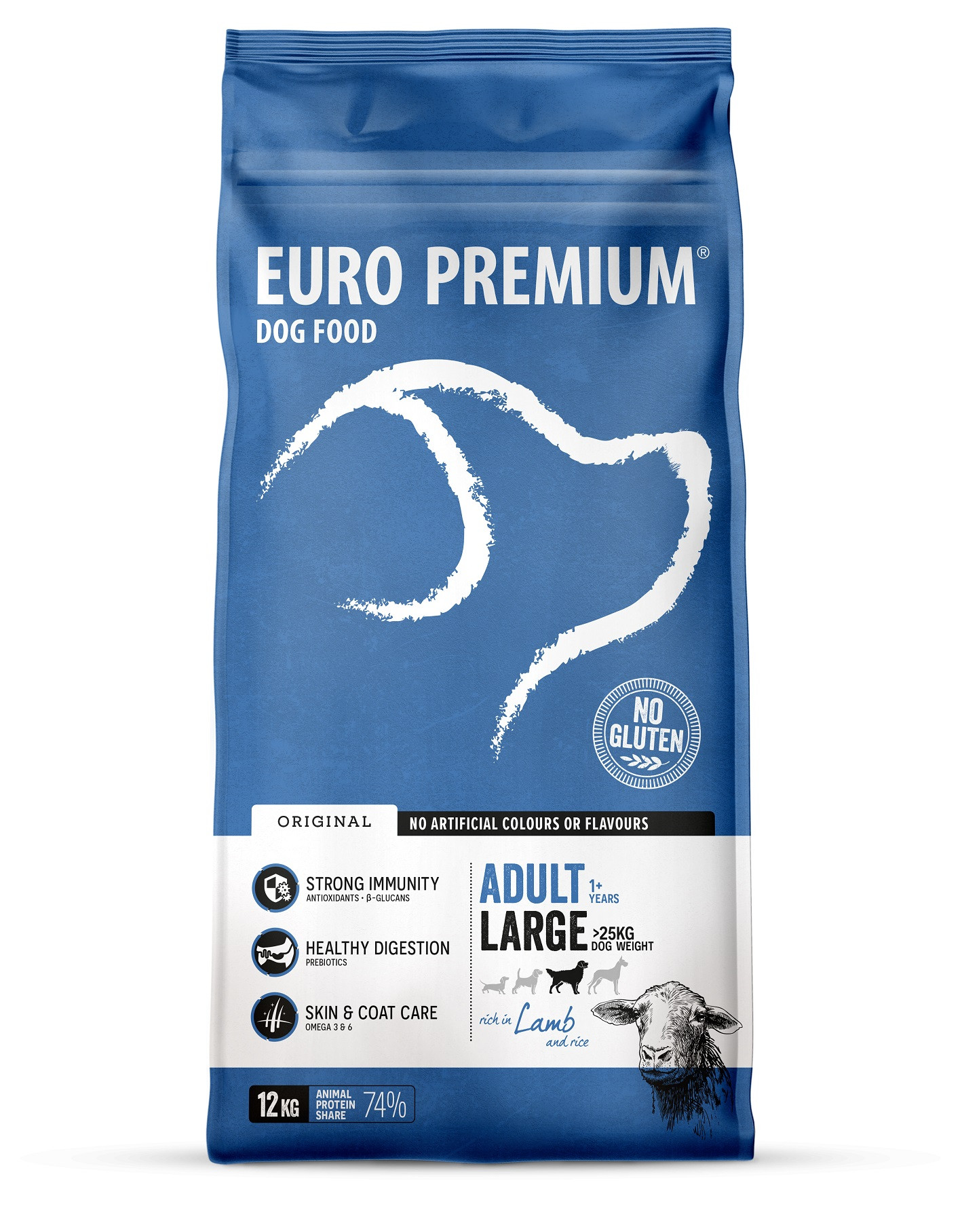 Euro Premium Adult Large con agnello e riso per cane