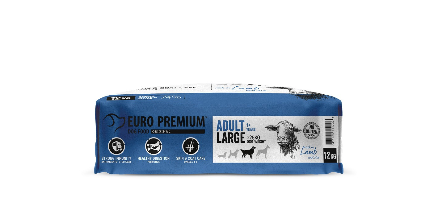 Euro Premium Adult Large con agnello e riso per cane