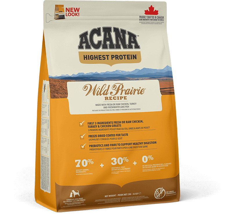 Acana Highest Protein Wild Prairie per cane