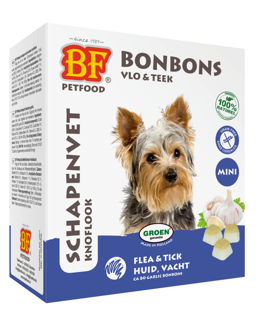 Biofood Schapenvet Mini Bonbons met knoflook