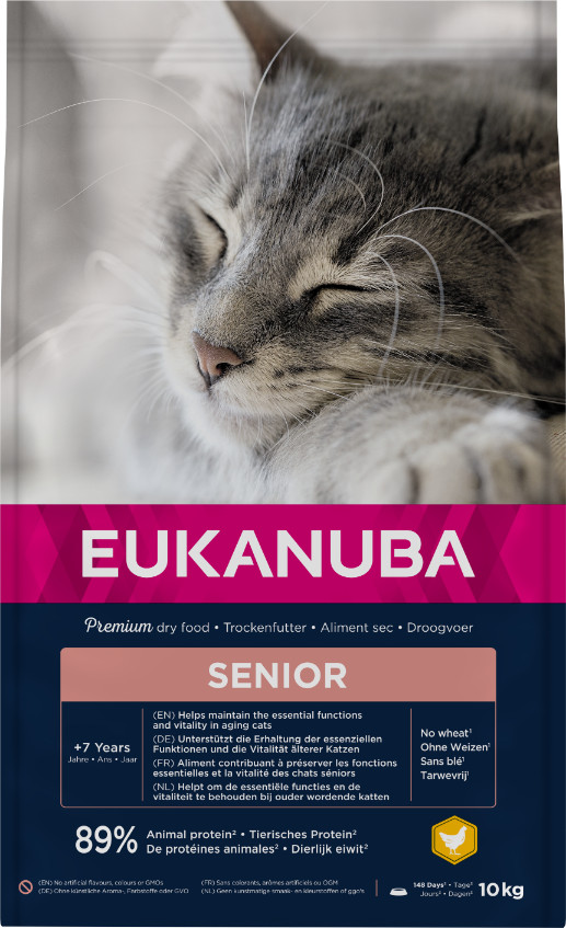 Eukanuba Senior al pollo per gatto