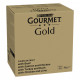 Gourmet Gold bocconcini in salsa con manzo, pollo e fegato, pollo e salmone, tacchino e anatra per gatto (96x85g)