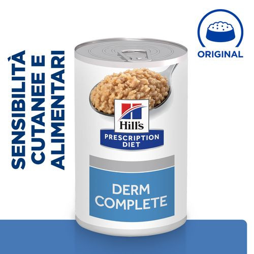 Hill's Prescription Diet Derm Complete nat hondenvoer (370 g blik)