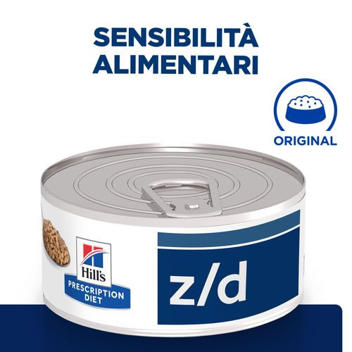 Hill's Prescription Diet Z/D Food Sensitivities cibo umido per gatti (lattine)